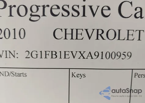 2010 Chevrolet Camaro 1Lt из США, поврежденный, VIN 2G1FB1EVXA9100959